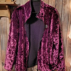 New! Reversible Velvet Pink Zipup!